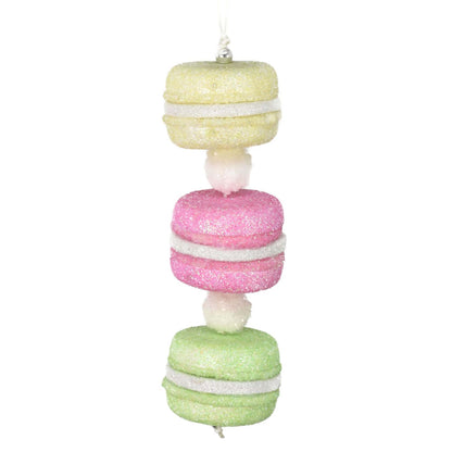 6.5" Macaroon Ornament in Blue/Orange/Purple or Yellow/Pink/Green | TA