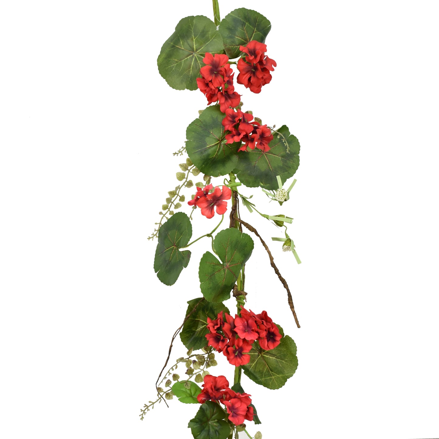 6' Spring Garland with Red Flower