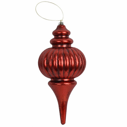 10" Antique Finial Ornament in Antique Red | FY