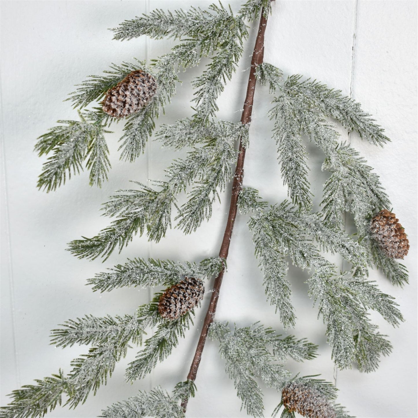 6' Snowy Pine with Cone Garland | FY