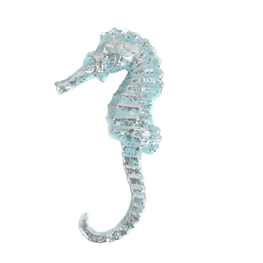 6" Metallic Seahorse Ornament in Blue | FY