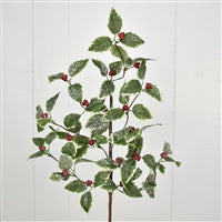 32'' Frosted American Holly Spray | QD