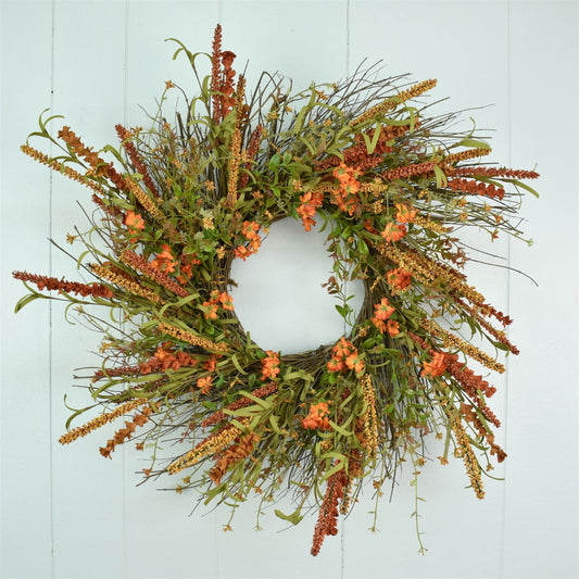 24'' Harvest Wildflower/Millet Wreath | QD