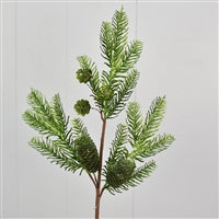 28'' Metallic Fir Spray with Cones | XJ