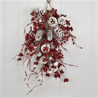 30'' Winter Garden Mixed Berry/Cone Drop | QD