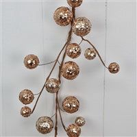60'' Sequined Mixed Size Ball Garland in Champagne | QD