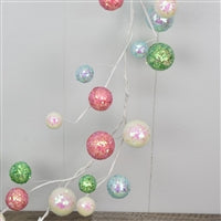 60'' Sequined Mixed Size Ball Garland in Candy Color | QD