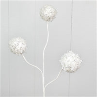 23'' Glitter/Sequined Snowball Spray in White | QD
