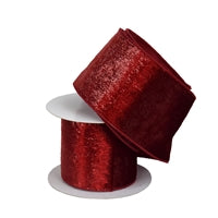 4" x 10YD Short Cut Metallic Fur in Scarlet Red | YT