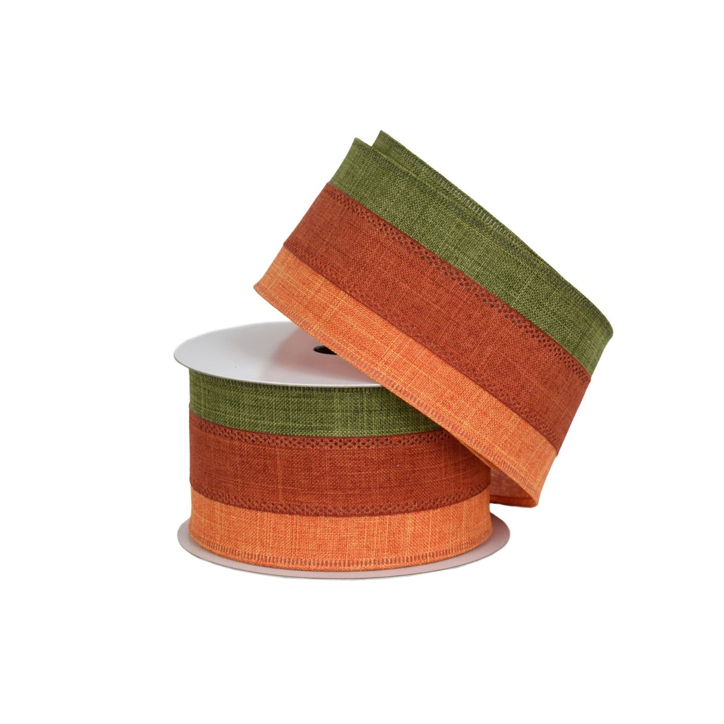 Fall Tri Color Stripe Ribbon 2.5" x 10yd