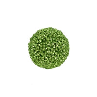 4" Beaded Ball Ornament Box of 4 in Green | QS