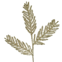 30" Glitter Fern Spray in Champagne | QS