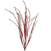 35" Sequin Twig Spray in Red | QS