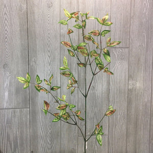 31" Euonymus Leaf Spray Green/Pink | WN
