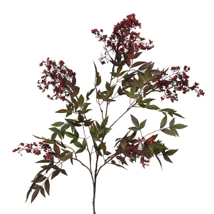 45” Mini Berry Nandina Spray in Red | XJ