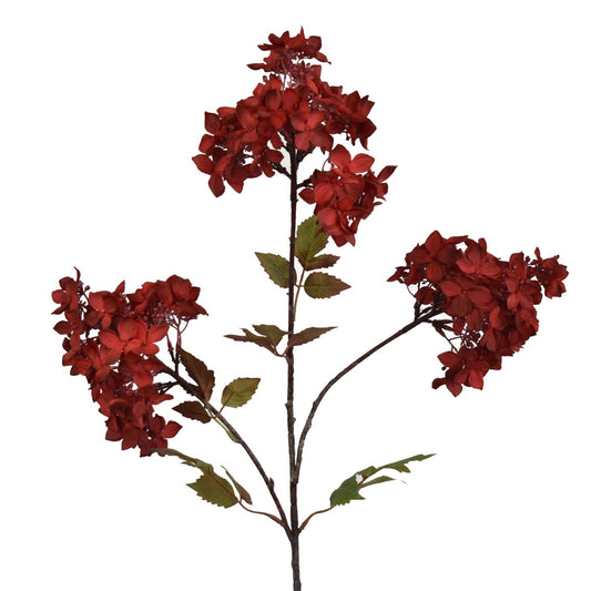 38” Hydrangea Spray x 3 in Rust | XJE