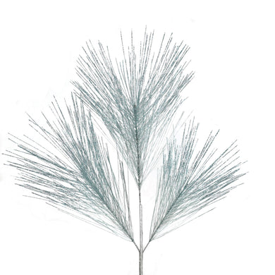 25” Metallic Long Needle Pine Spray in Blue | XJ