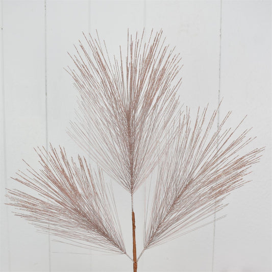 25” Metallic Long Needle Pine Spray in Pink | XJ