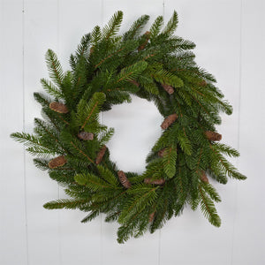 24” Western Noble Fir Pinecone Wreath | XJ