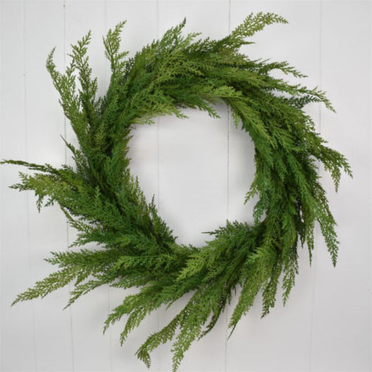 25” Selaginella Fresh Touch Cedar Wreath | XJ