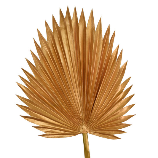 38” Metallic Copper Fan Palm Leaf Spray | XJ