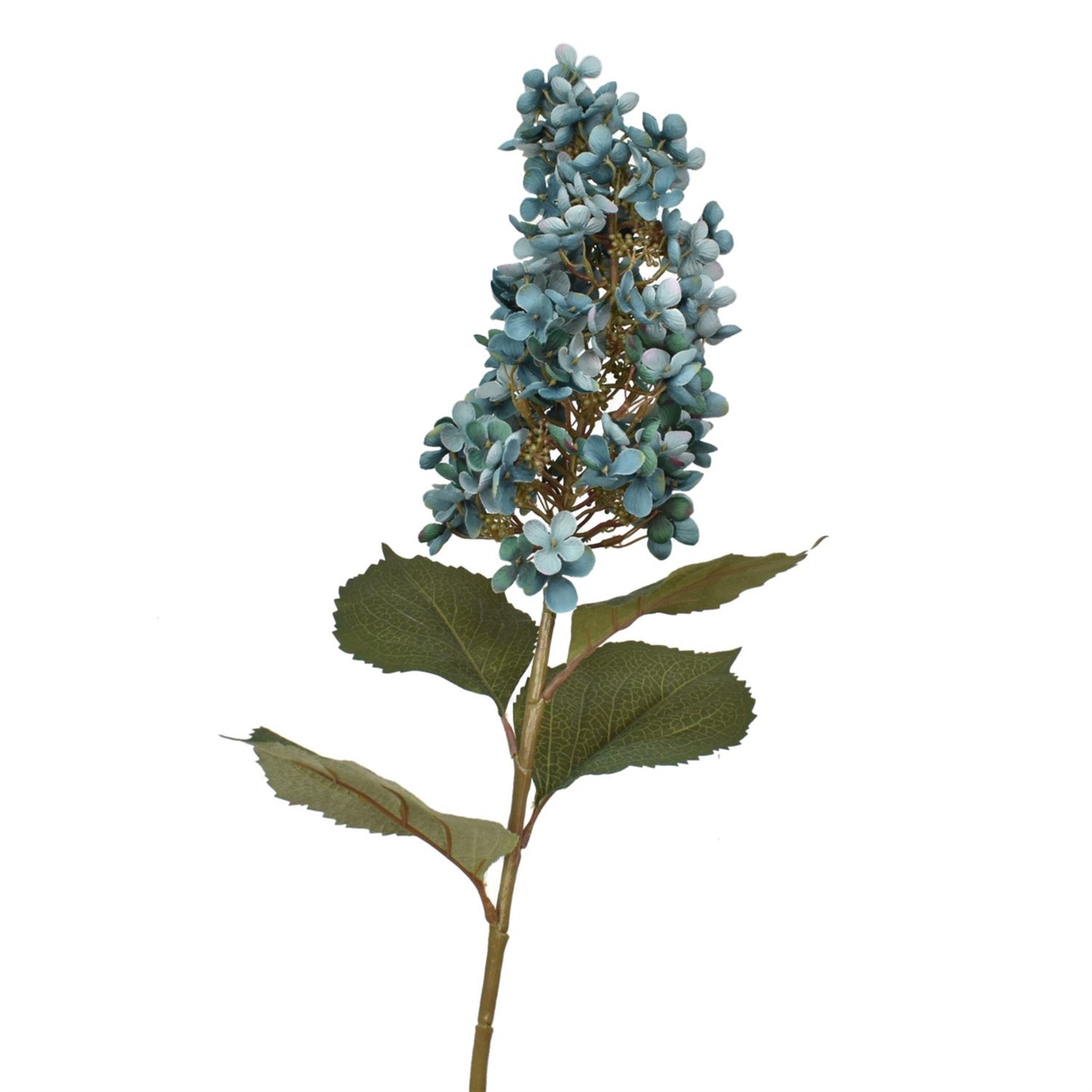 38” Panicle Single Bloom Hydrangea Stem in Aqua | XJE