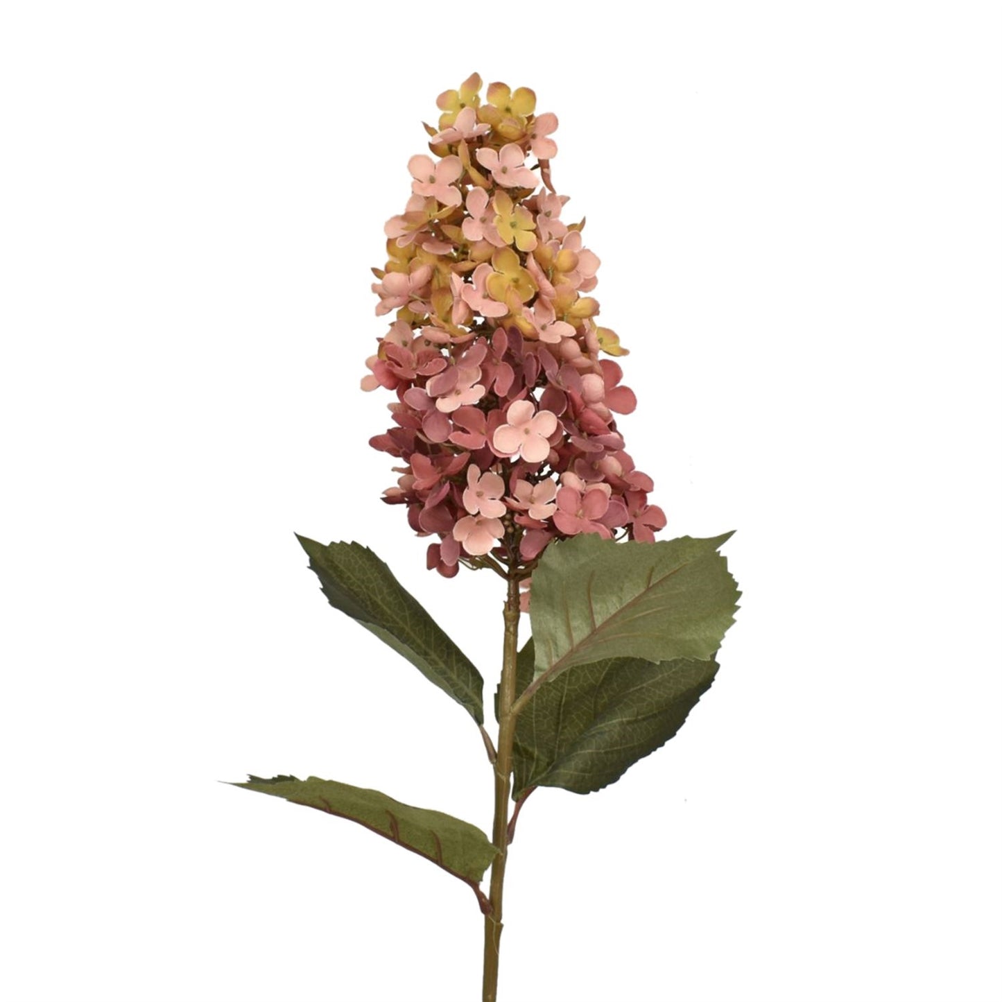 38” Panicle Single Bloom Hydrangea Stem in Sunset | XJE