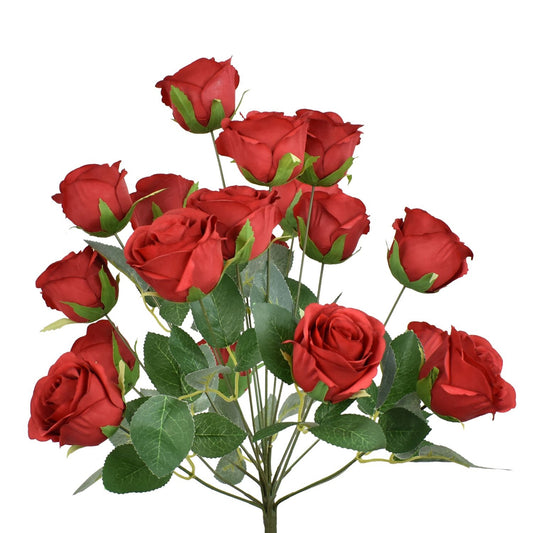 18.5" Garden Rose Bush in Red | XJE
