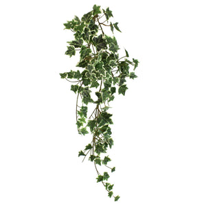 39" Variegated Ivy Leaf Hanging Spray in Green/White | XJE