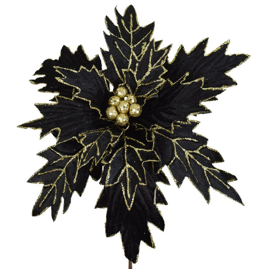 Sophisticated Poinsettia - Black/Gold | QG