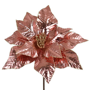 Shimmering Christmas Poinsettia - Rose Gold