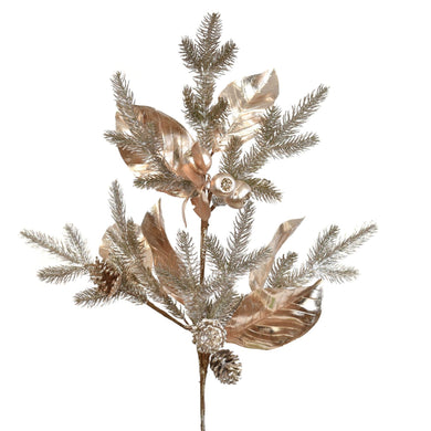 28.5” Christmas Dreams Metallic Pine/Magnolia Spray | TA