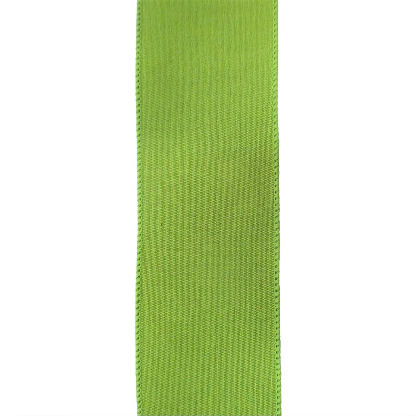 Lime Faux Dupioni Ribbon 2.5" x 10yd