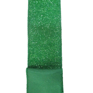 Emerald Fuzzy Shine Ribbon 2.5" x 10yd