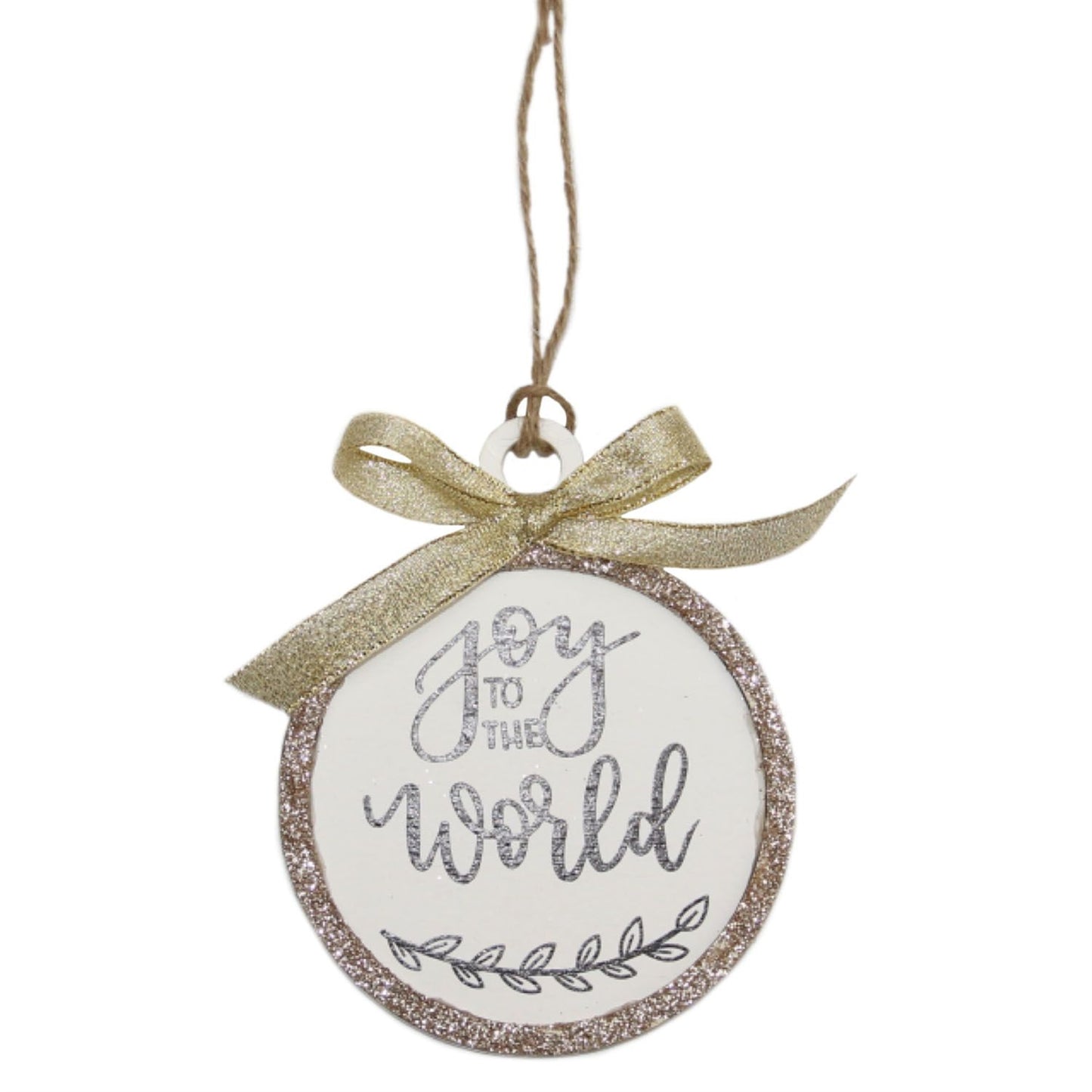 4" "Joy to the World" with Bow Ornament | QG