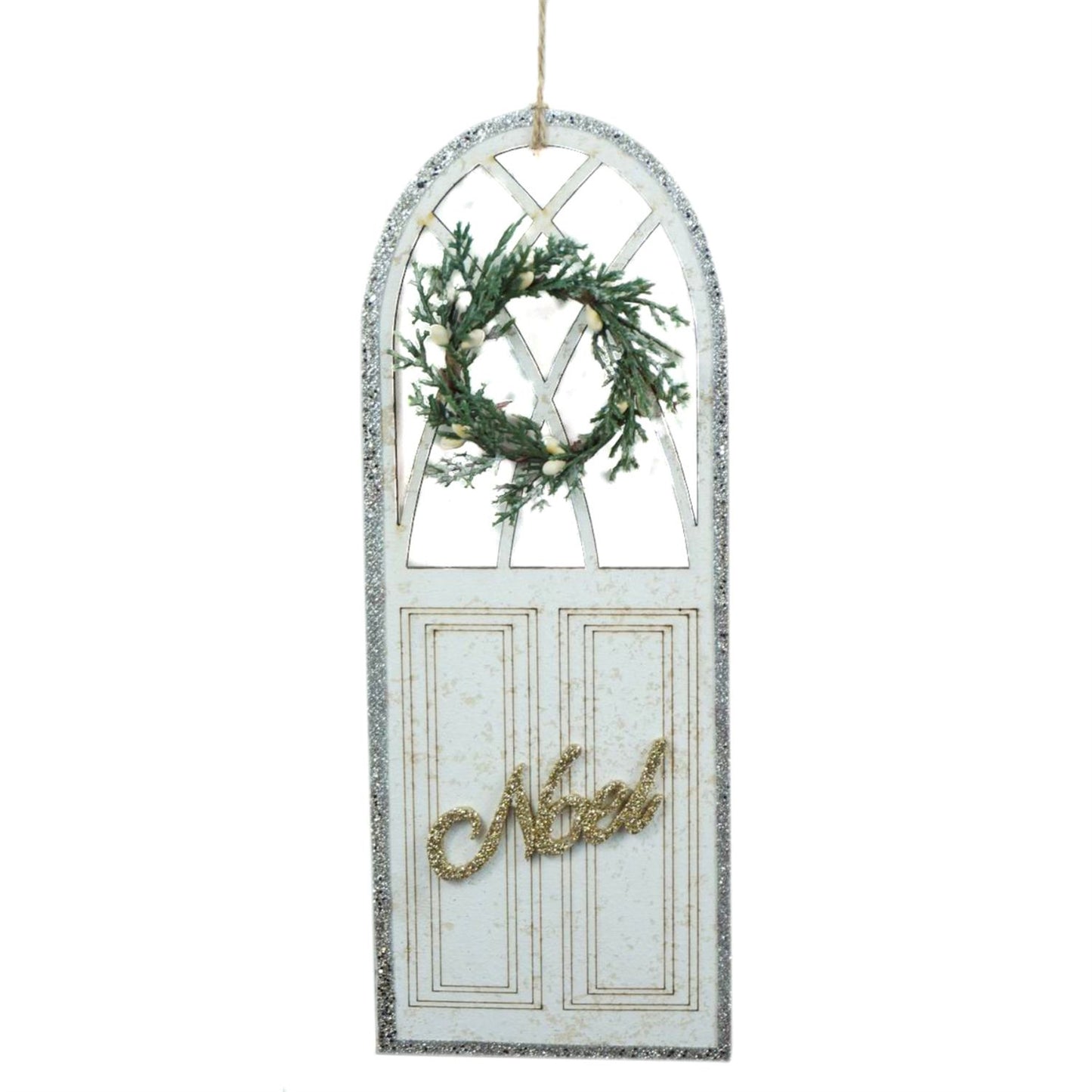 11.5" X 4.5" "Noel" Arched Wooden Door Ornament | TA