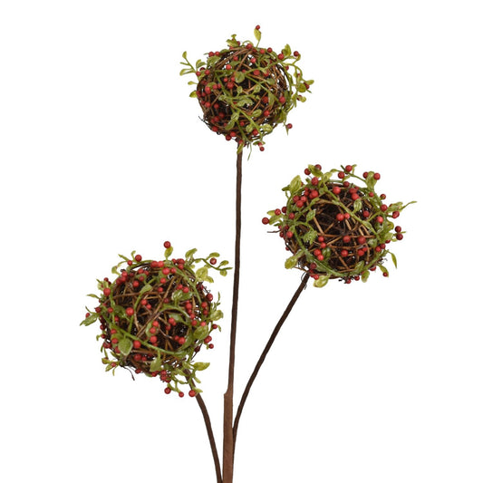 29” Vine and Berry Ratan Ball Spray x 3 | QD