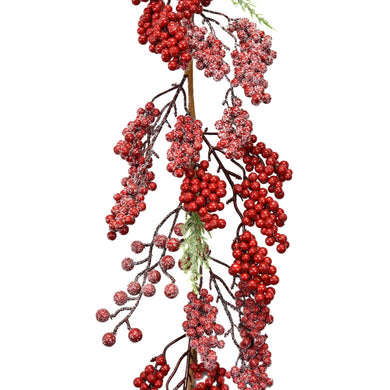 48'' Frosted /Shiny Winterberry Garland | FY