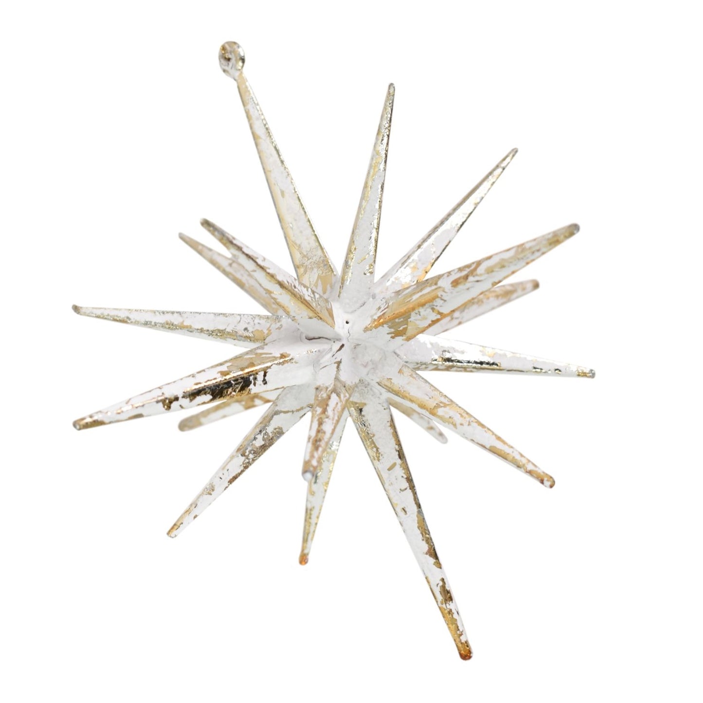 6'' 3D Shooting Star Ornament in White with Gold | FY