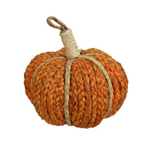 Load image into Gallery viewer, 10&quot; Braided Cornhusk Pumpkin in Washed Orange | BF