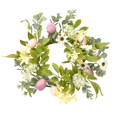 14” Growing Gardens Mini Wreath with Eggs | QDE