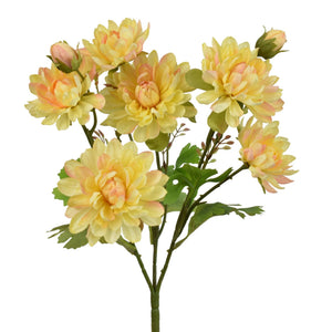 18.5" Chrysanthemum Spray in Yellow / Pink | XJE