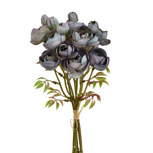 12" Mini Ranunculus Bundle in French Blue | XJE