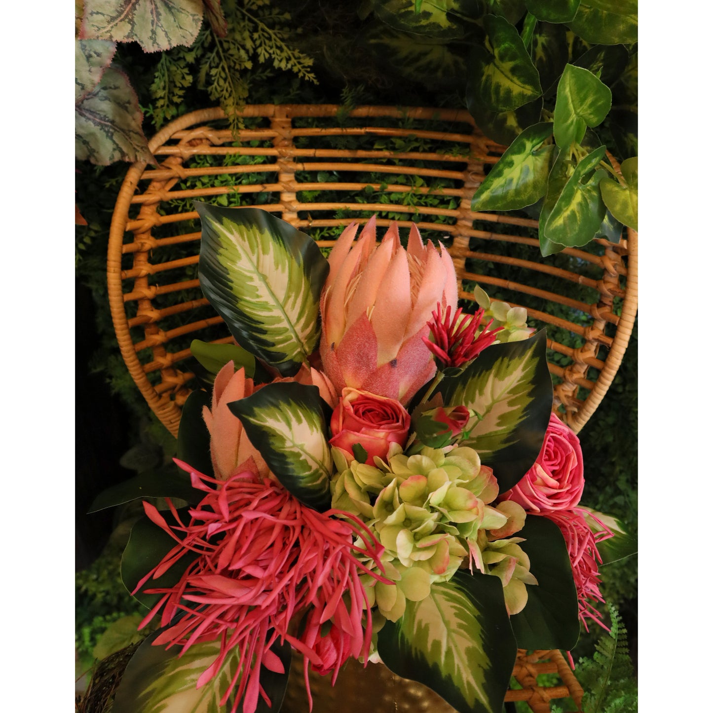 8.5” Fresh Touch Cabbage Rose Bundle in Fuchsia | XJE