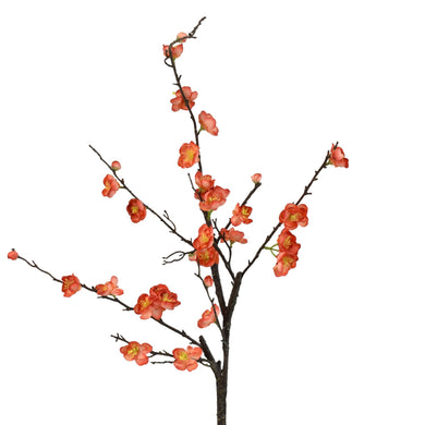 46” Japanese Peach Blossom Branch in Coral | XJE