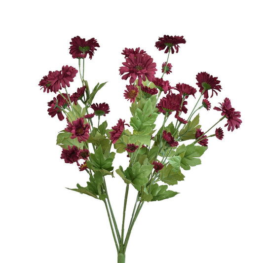 19” Mini Gerbera Daisy Bush in Burgundy | XJE