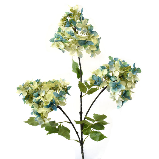 38” Maple Leaf Cone Hydrangea Spray in Blue | XJE