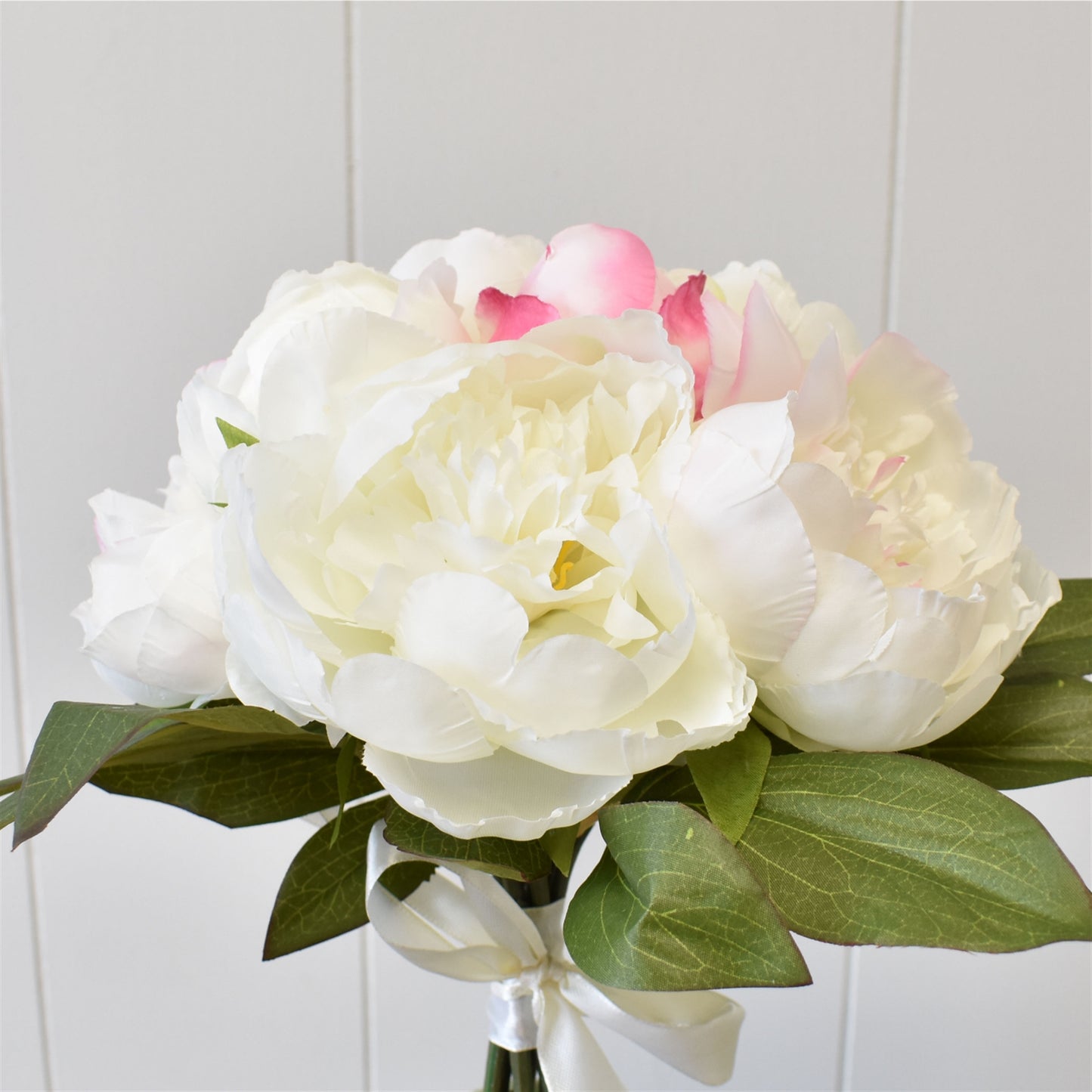 14" Peony Bouquet in Cream/Pink | XJE