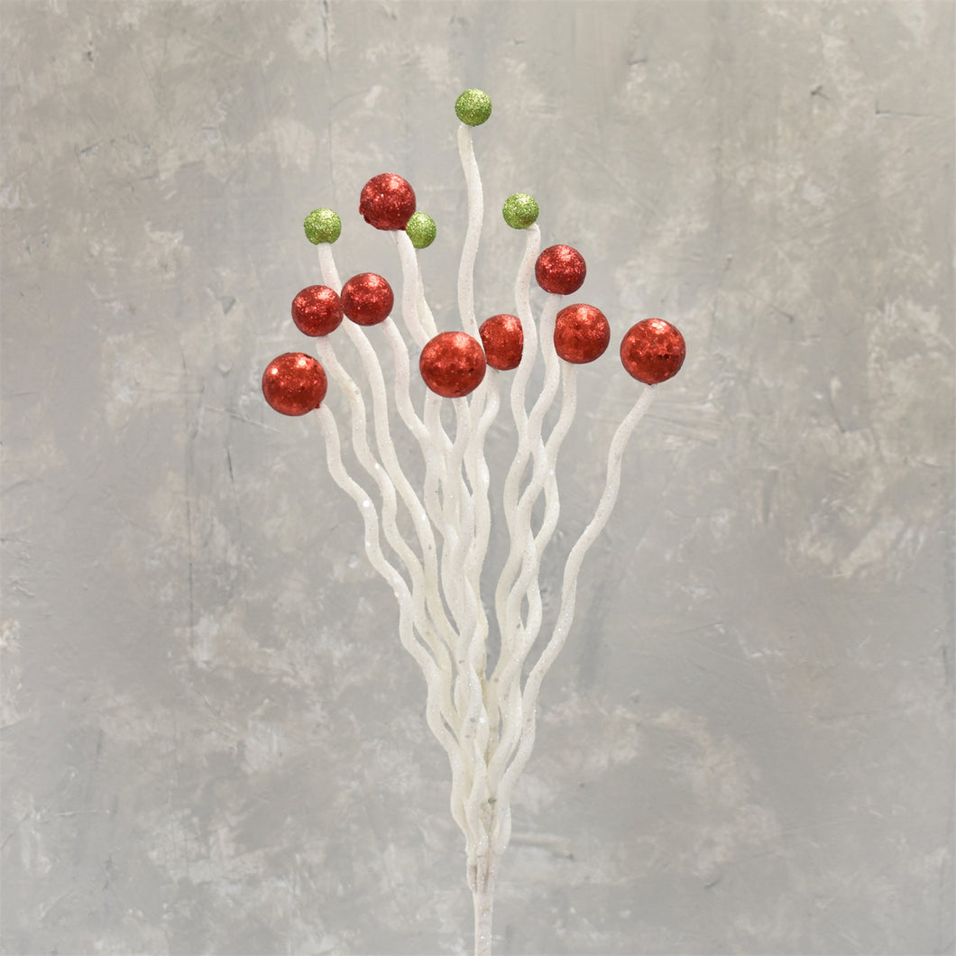Wild Waves Glittered Stem/Ball Spray 31