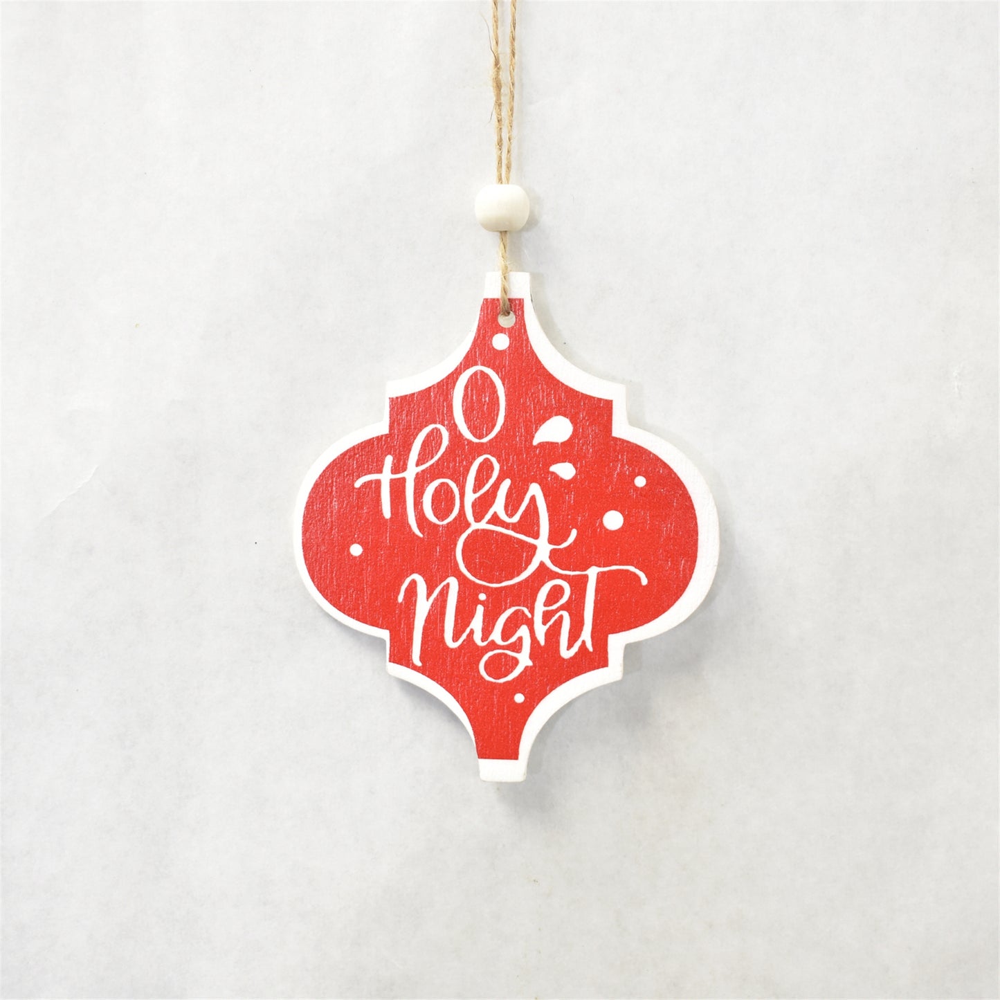Holy Night Wooden Disk Ornament 4.75" | QGC22
